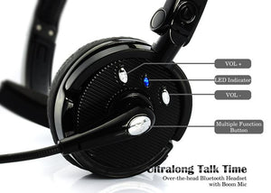 Bluetooth Headset with Boom Mic